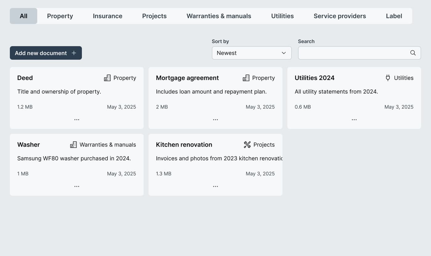Doc Vault dashboard preview